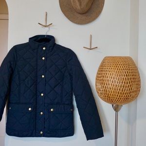 J.Crew Navy Quilted Down Jacket